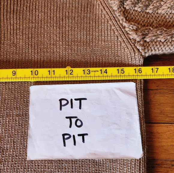 Caroline Constas Chunky Knit Bishop Sleeve 100% Merino Wool Turtleneck Sweater - Picture 5 of 8